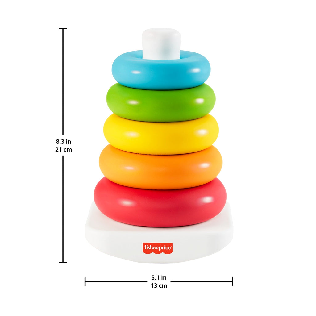 Fisher-Price Rock-A-Stack Ring Stacking Toy For infants, Made With Plant-Based Materials