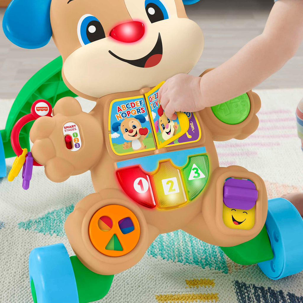 Fisher-Price Rires et Éveil Éveil Progressif Trotteur Éducatif Puppy Version Anglaise et Française
