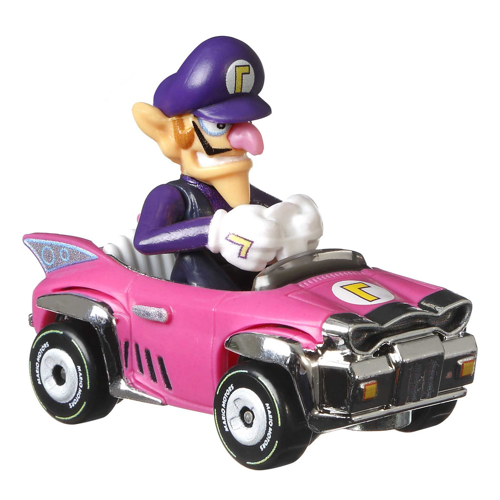 Hot Wheels Mario Kart Veículo de Brinquedo Waluigi Badwagon