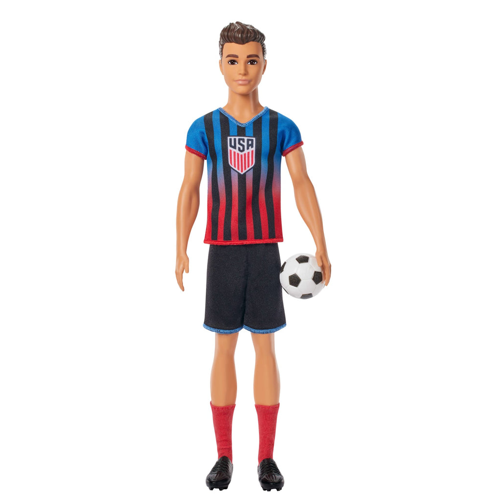 Barbie Careers Ussf Soccer Fashion Ken Doll Dressed in Removable Sport Outfit