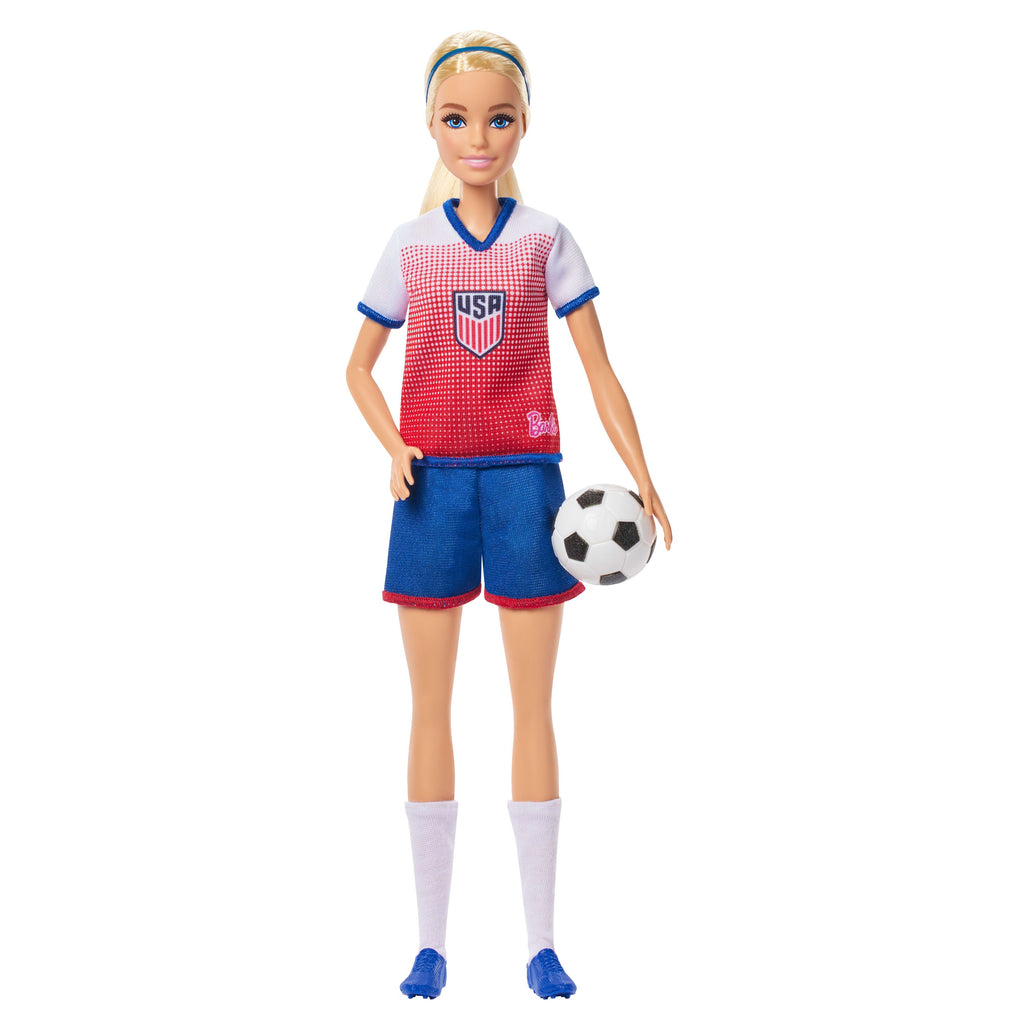 Barbie Careers Ussf Soccer Fashion Doll Dressed in Removable Sport-Themed Outfit