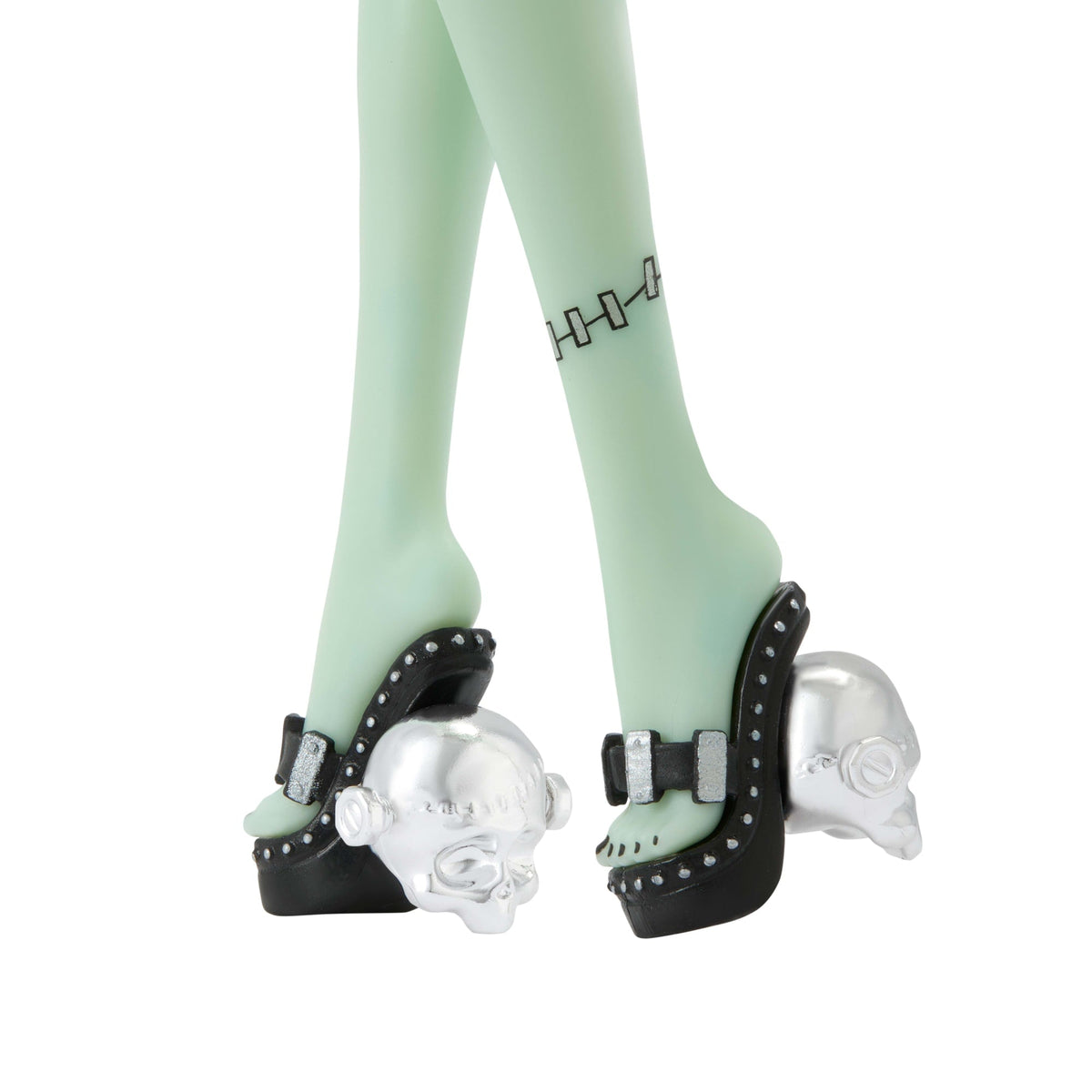 Monster High X Barbie Doll, Frankie Stein With Original Barbie Swimsuit, Black Dress And Accessories
