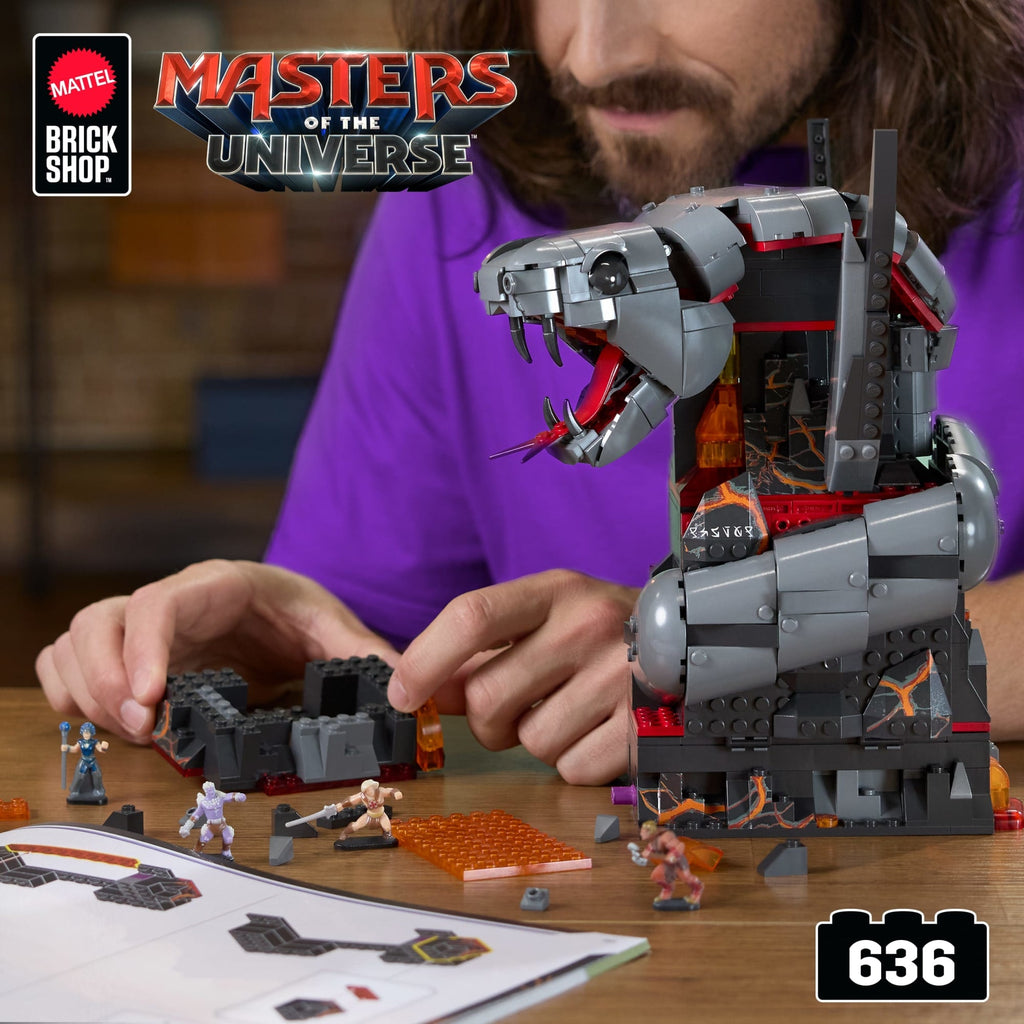 Mattel Brick Shop Masters Of The Universe Clash At Snake Mountain Building Toy Kit