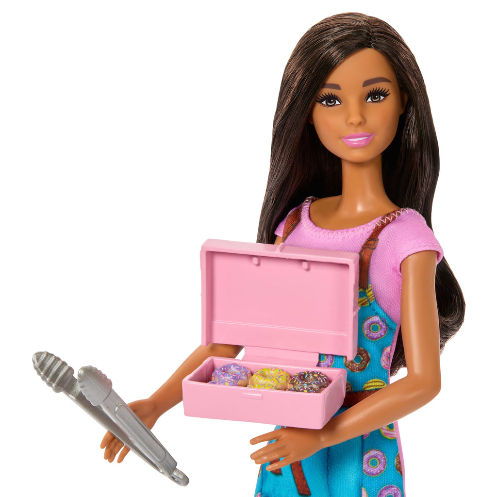 Barbie Careers Donut Shop Playset With Fashion Doll, Conveyor Belt, Accessories & Color-Change