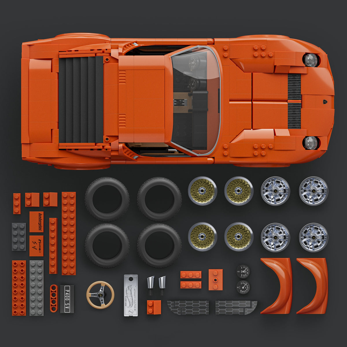 Hot Wheels-Coffret de Construction Lamborghini Miura P400 Sv de 1971