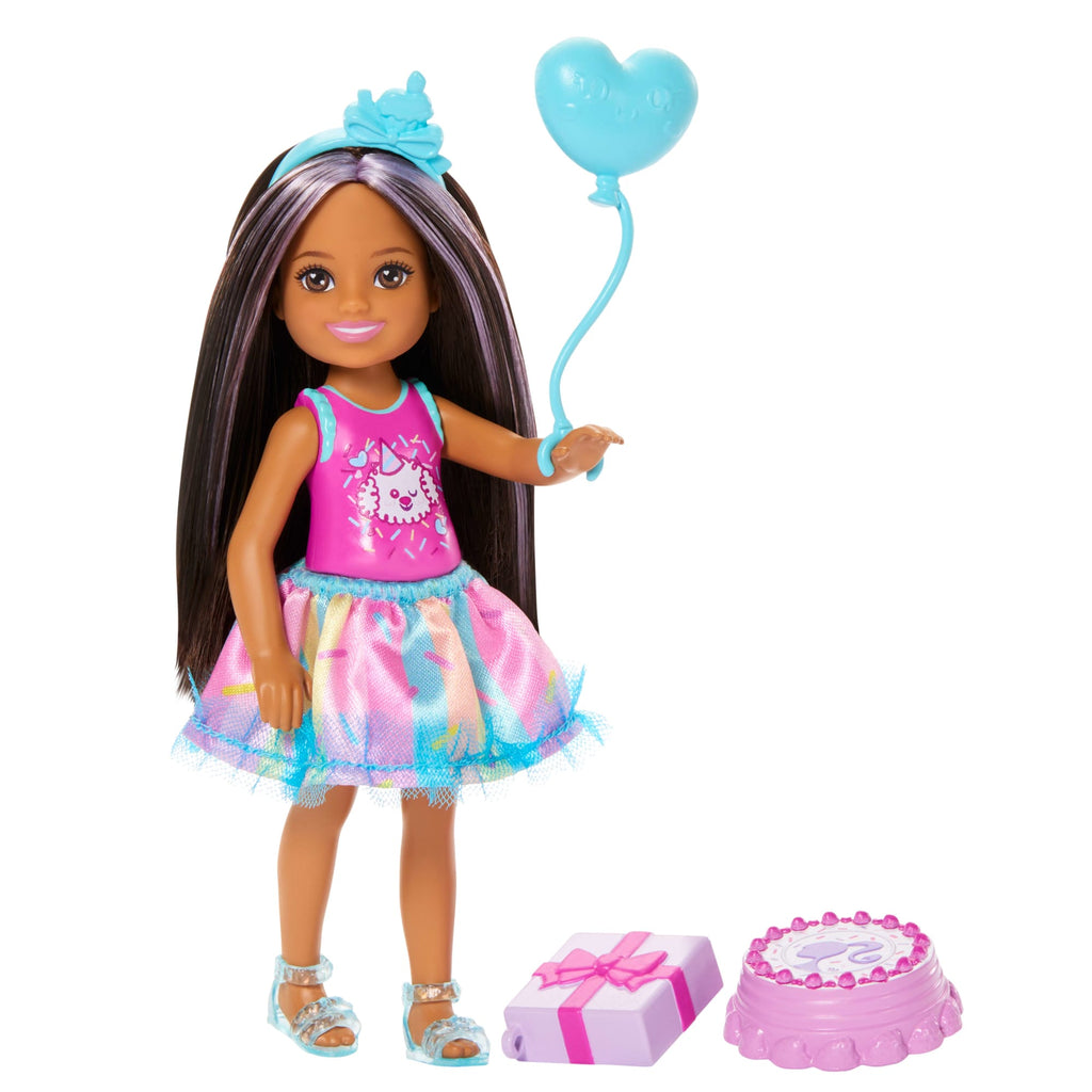 Barbie Family Muñeca Chelsea Cumpleañera Falda Azul