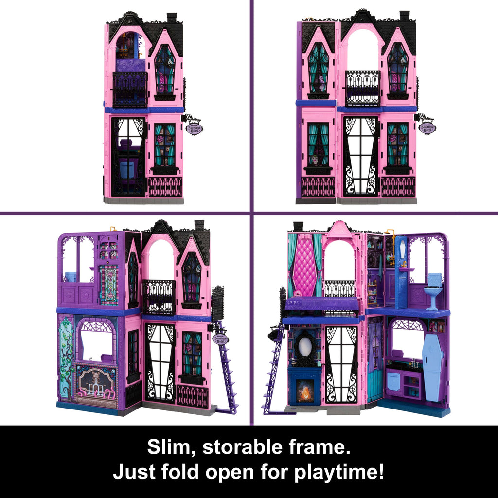 Monster High Boo-Tique Hotel Doll House With Spooky Surprises in EVery Room And 13+ Accessories
