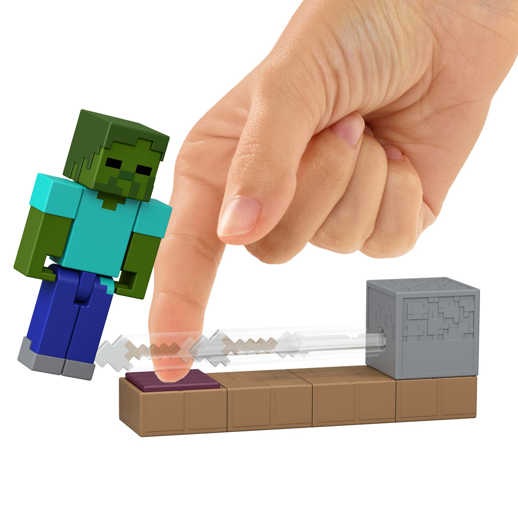 Minecraft Vanilla Figura de Acción 3.25 pulgadas con mecanismo de activación de piedra roja