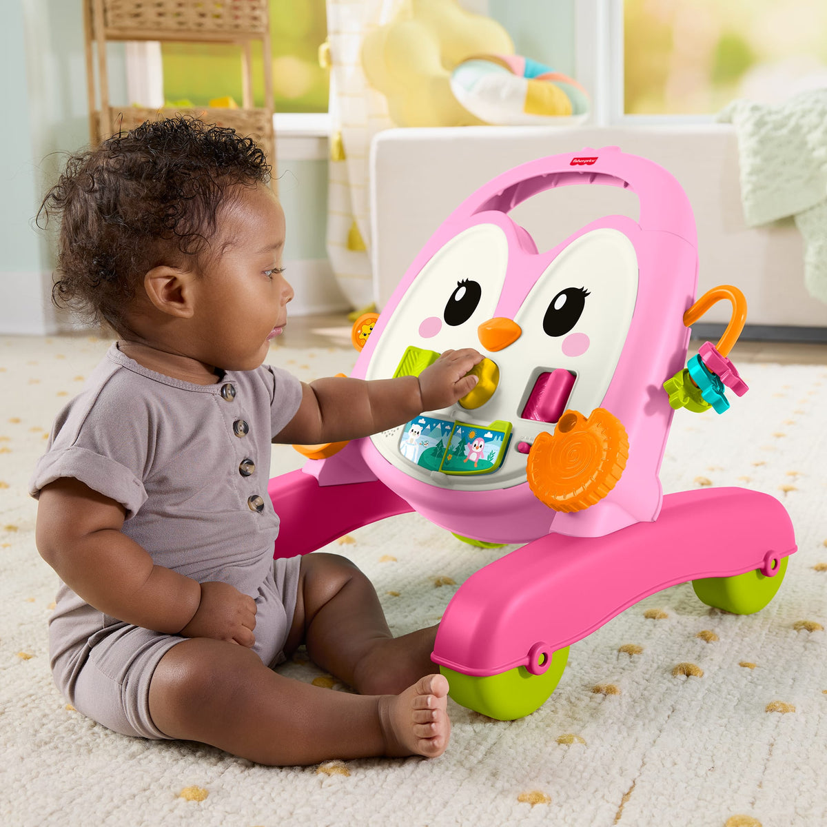 Fisher-Price Brinquedo para Bebês Andador Pinguim Atividades Rosa