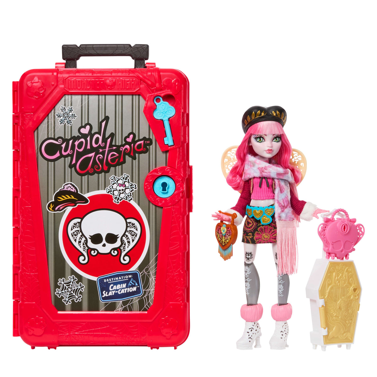 Monster High Skulltimate Secrets Cabin Slay-Cation Playset, Cupid Asteria Doll And Accessories