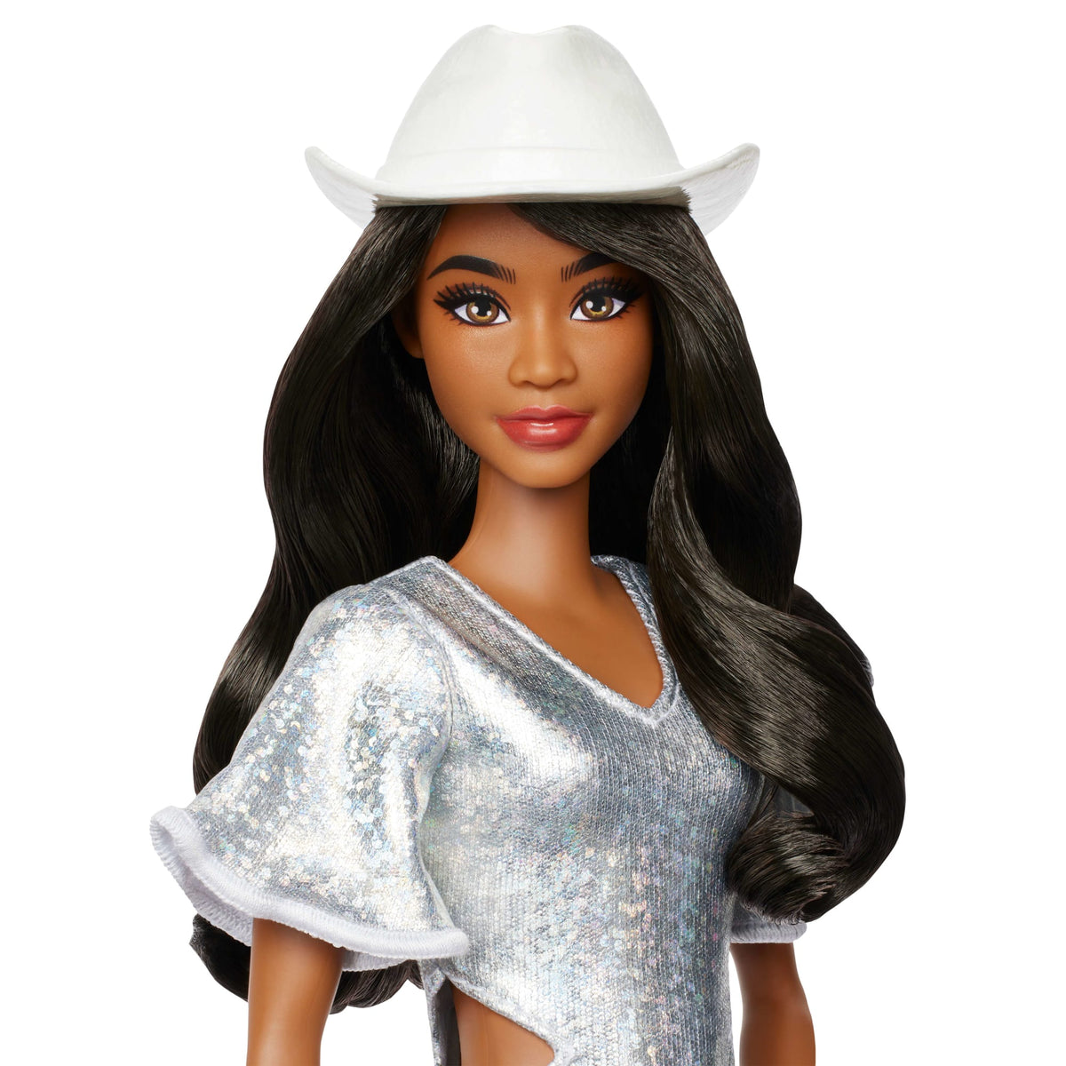 Barbie® Poupée Barbie Fashionistas Robe Argentée