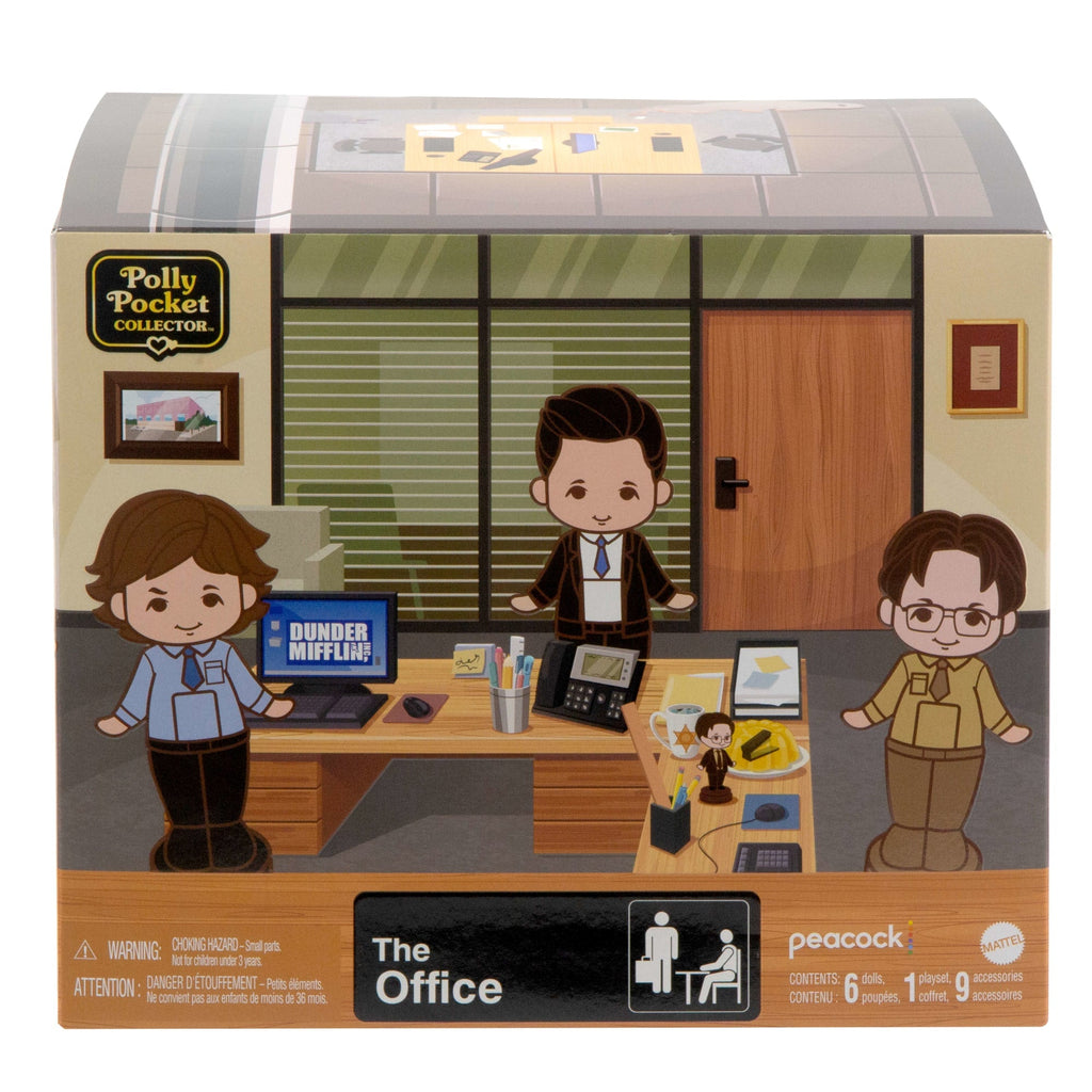 Polly Pocket X The Office Best Boss Mug Compact, Dunder Mifflin Character Set Collectible Toy