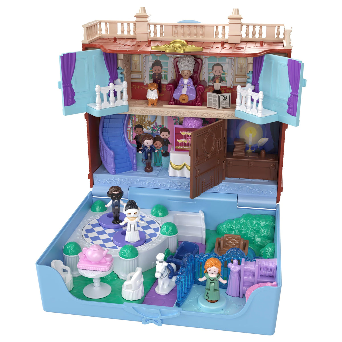 Polly Pocket Micro Dolls And Playset, Collector Bridgerton Compact With 7 Accessories, Iconic Locations