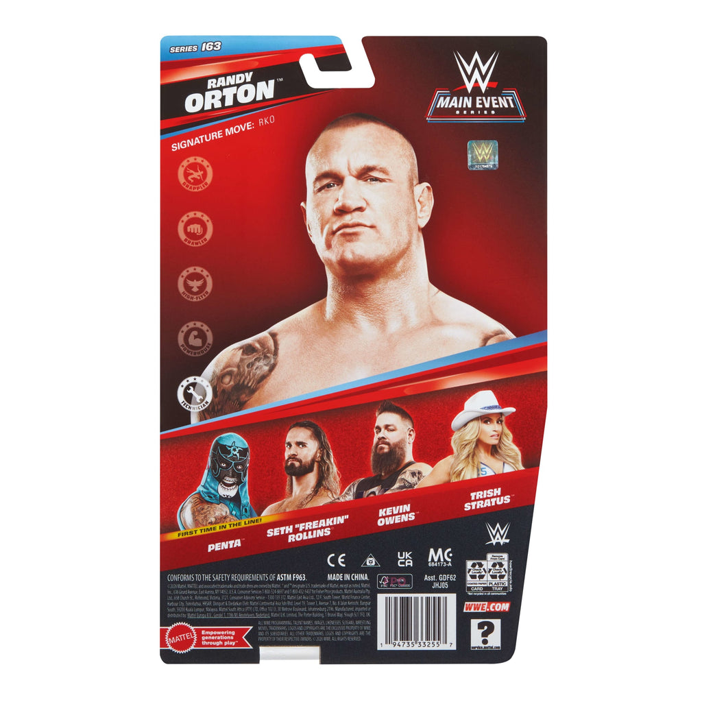 WWE Randy Orton Action Figure, Main Event Series #163, 6-Inch Collectible With Articulation