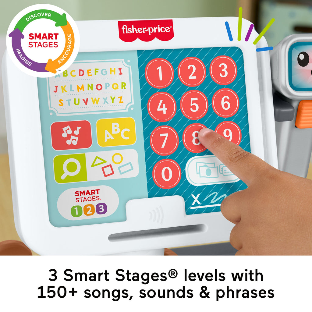 Fisher-Price Laugh & Learn Count & Shop Cash Register Electronic Toddler Learning Toy, 20 Pieces
