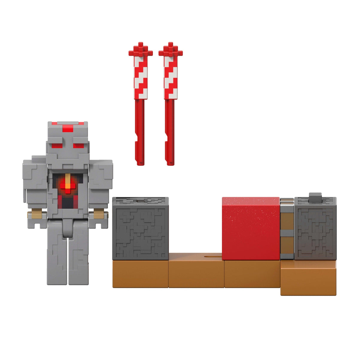 Minecraft ProtectorS Firework Launcher Action Figure & Accessories Set, 3.25-Inch Scale Collectible