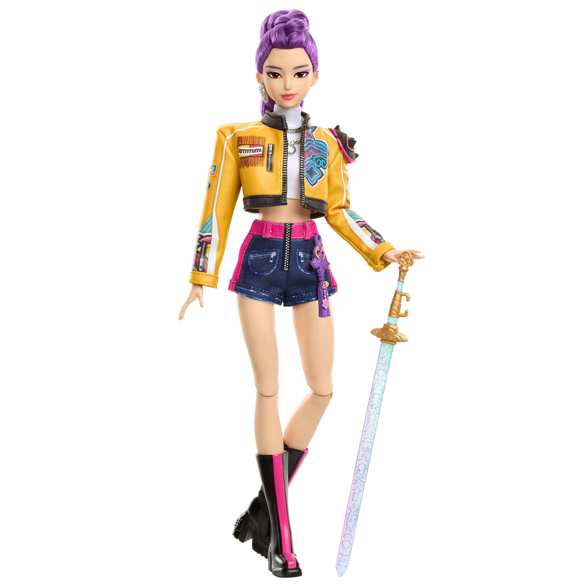 KPop Demon Hunters HUNTR/X Rumi Fashion Doll in Removable Look With Themed Movie Accessories