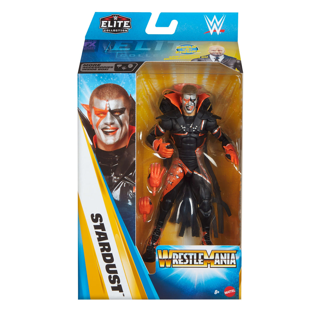 WWE Elite Collection Premium Live EVent Stardust Action Figure Set, Wrestlemania Collectible