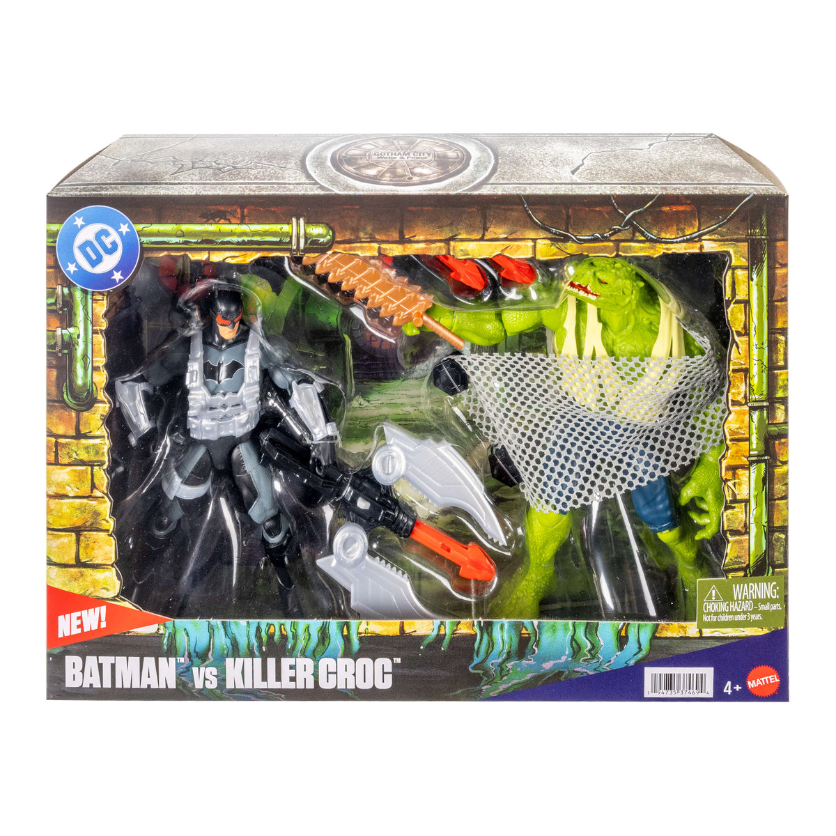 DC Premier Batman vs Killer Croc 2 Pack, 6.5 Inch Scale 22 Points Articulation & Accessories