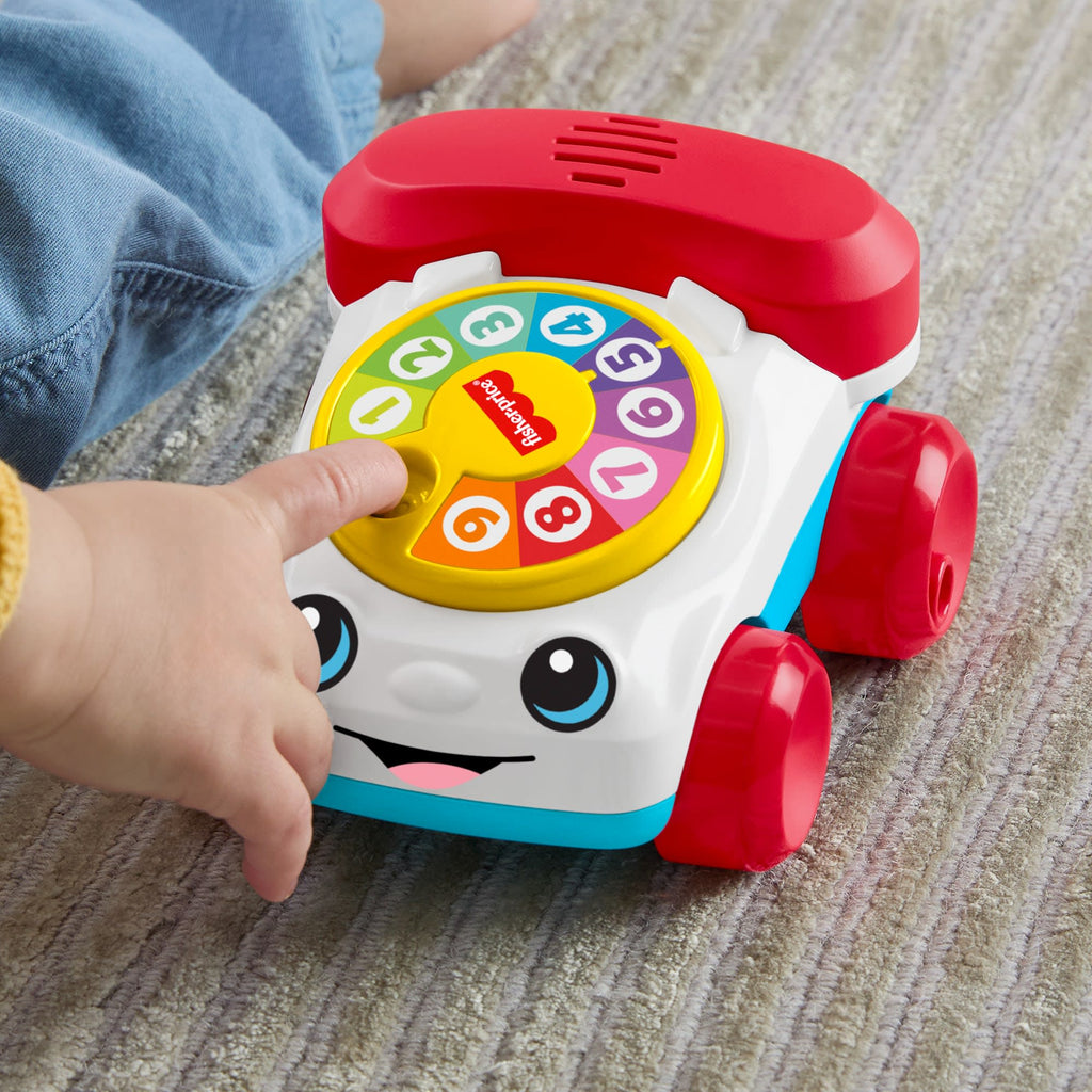 Fisher-Price-Mon Premier Téléphone Animé à Pousser-Avec Effets Sonores