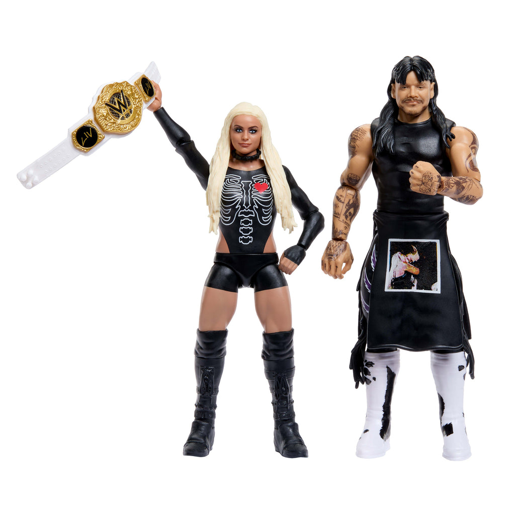 WWE Main EVent Showdown “Dirty” Dominik Mysterio & Liv Morgan Action Figures Set, Series #25, 6-inch