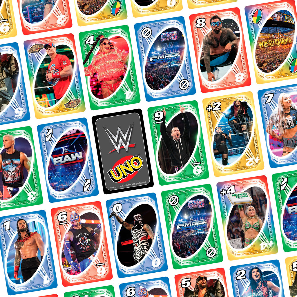 UNO WWE Card Game For Kid, Adult & Family Nights, Collectible Deck Featuring Fan-Favorite Superstars