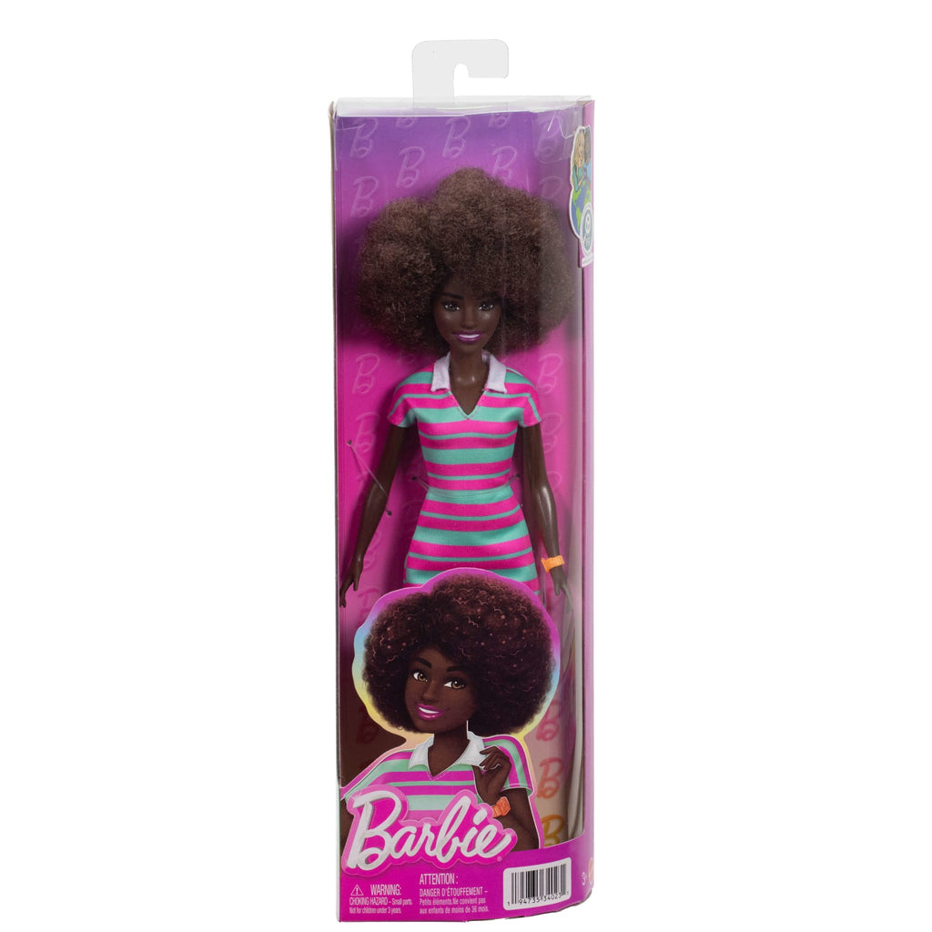 Barbie Poupée Barbie Fashionistas Robe à Col à Rayures