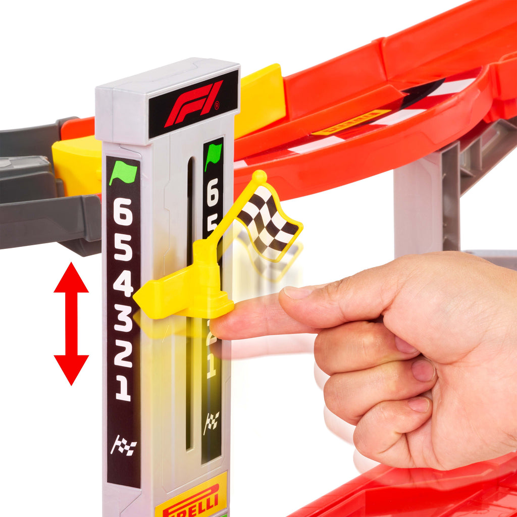Hot Wheels Racing Formula 1 Downhill Circuit Race With 3 F1 Die-Cast Toy Cars in 1:64 Scale