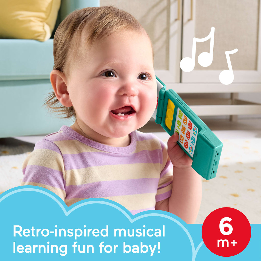 Fisher-Price Laugh & Learn Flip Phone, Baby & Toddler Musical Learning Activity Toy