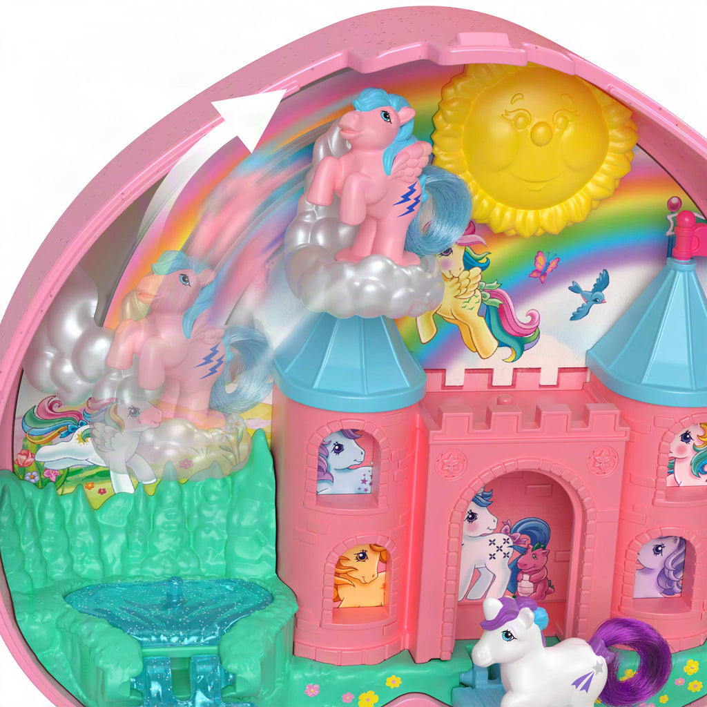 Polly Pocket My Little Pony Compact Playset With Micro Glory & Firefly Dolls, Comb & Brushable Tails