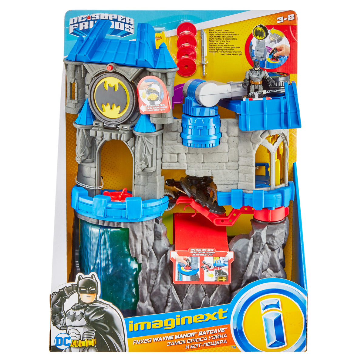Imaginext DC Super Friends Wayne Manor Batcave Playset With Batman Figure & Accessories