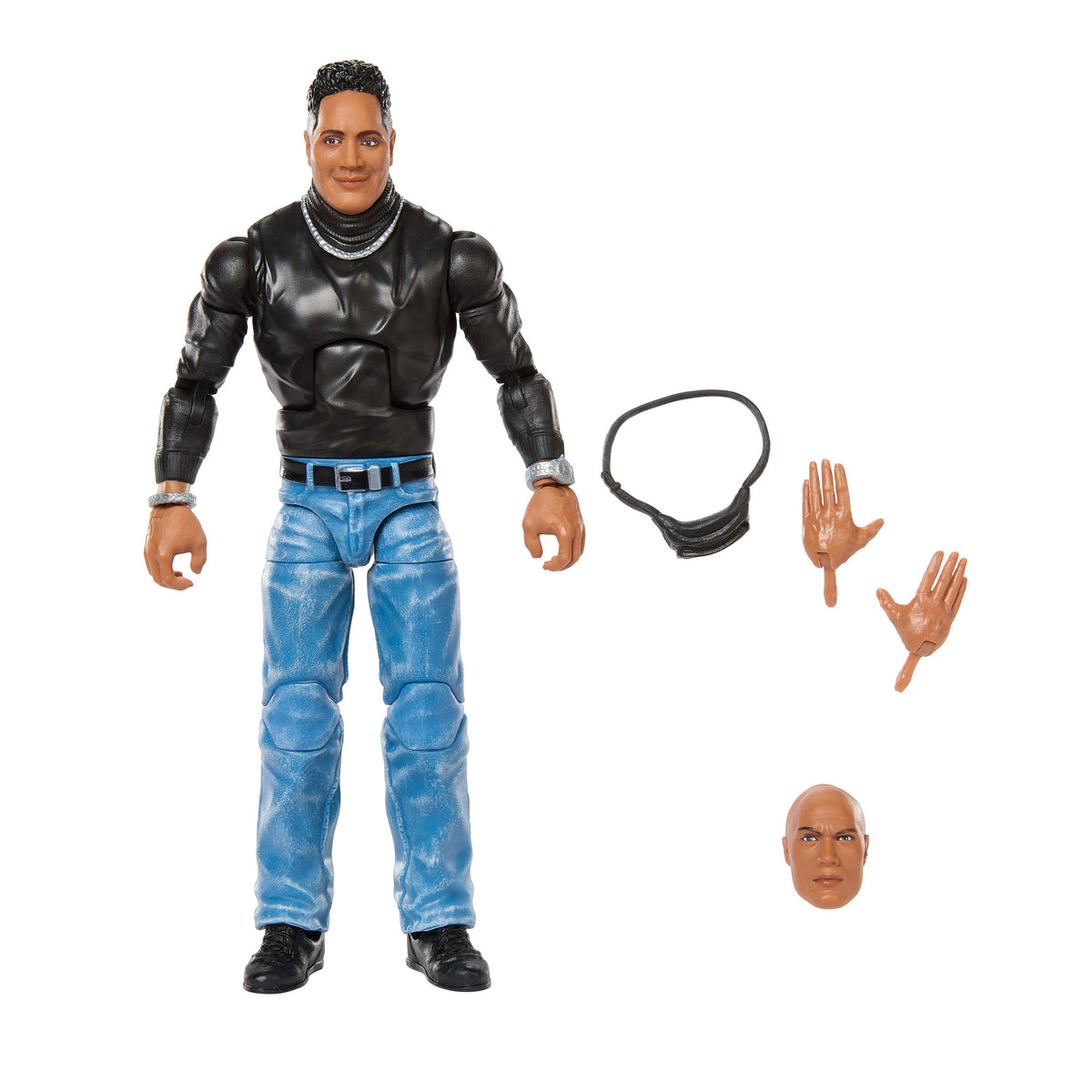 WWE Elite Collection The Rock Action Figure & Accessories, 6-inch Collectible Set