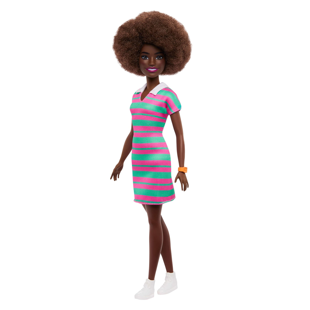 Barbie Poupée Barbie Fashionistas Robe à Col à Rayures