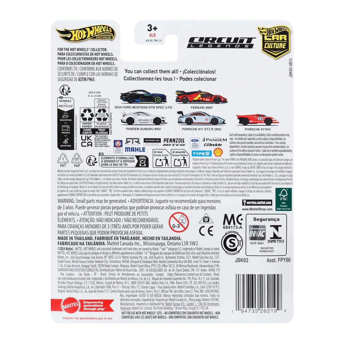 Hot Wheels Collector Vehículo de Colección Auto Porsche 917k