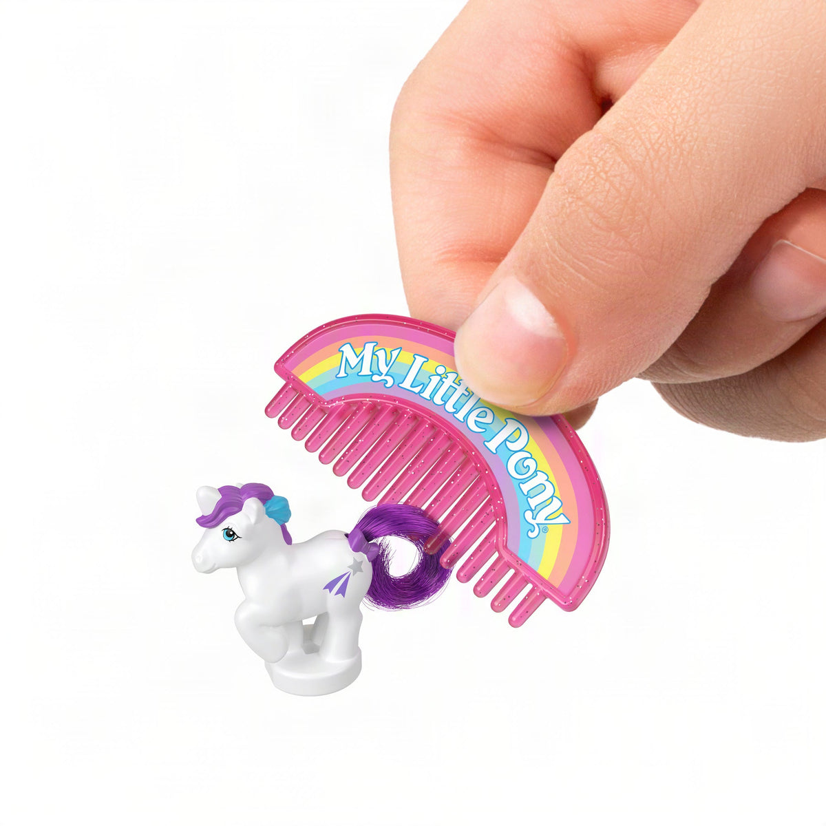 Polly Pocket My Little Pony Compact Playset With Micro Glory & Firefly Dolls, Comb & Brushable Tails