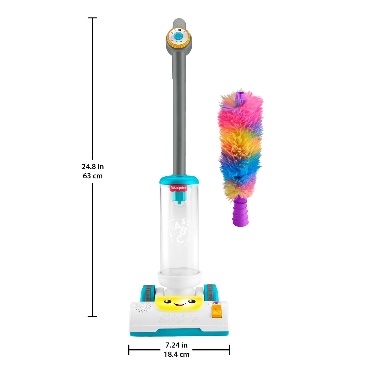 Fisher-Price Laugh & Learn 2-in-1 Vacuum Toddler Electronic Learning Toy With Lights & Music