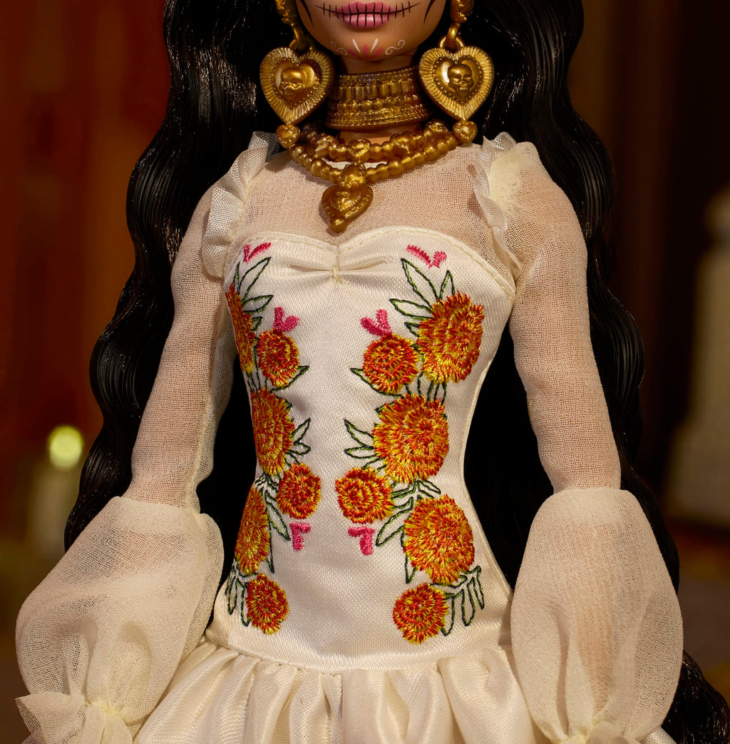Barbie Signature Día De Muertos 2025 Collectible Doll in Ruffled Cream Gown