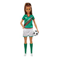 Barbie Profesiones Muñeca Jugadora de Fútbol Playera Verde