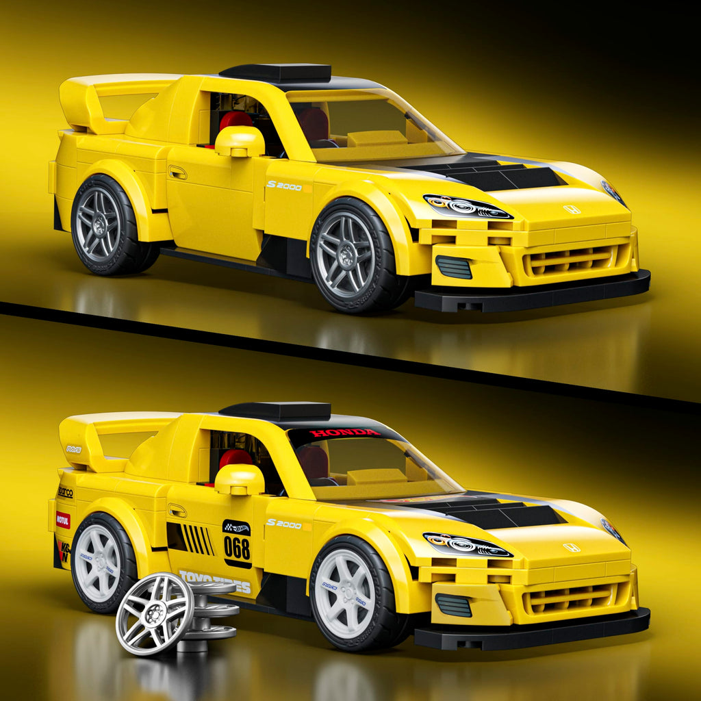 Mattel Brick Shop Hot Wheels ’07 Honda S2000 Building Toy Kit (257 Pieces), For Collectors | Mattel