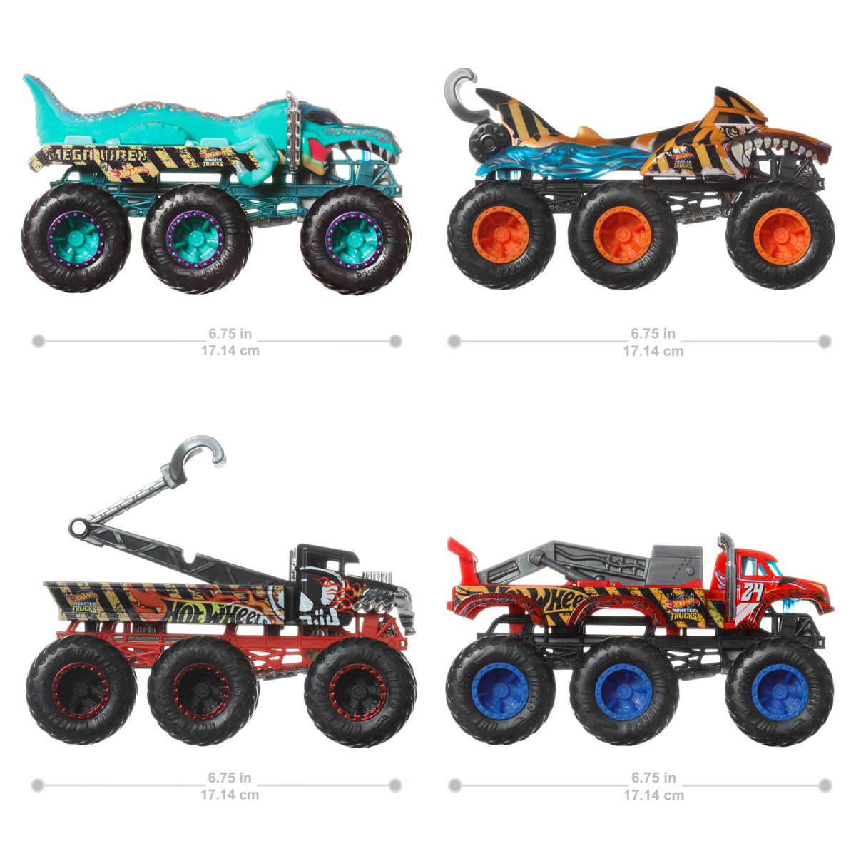 Hot Wheels Monster Trucks Big Rigs, 1:64 Scale Die-Cast Toy Truck With 6 Wheels