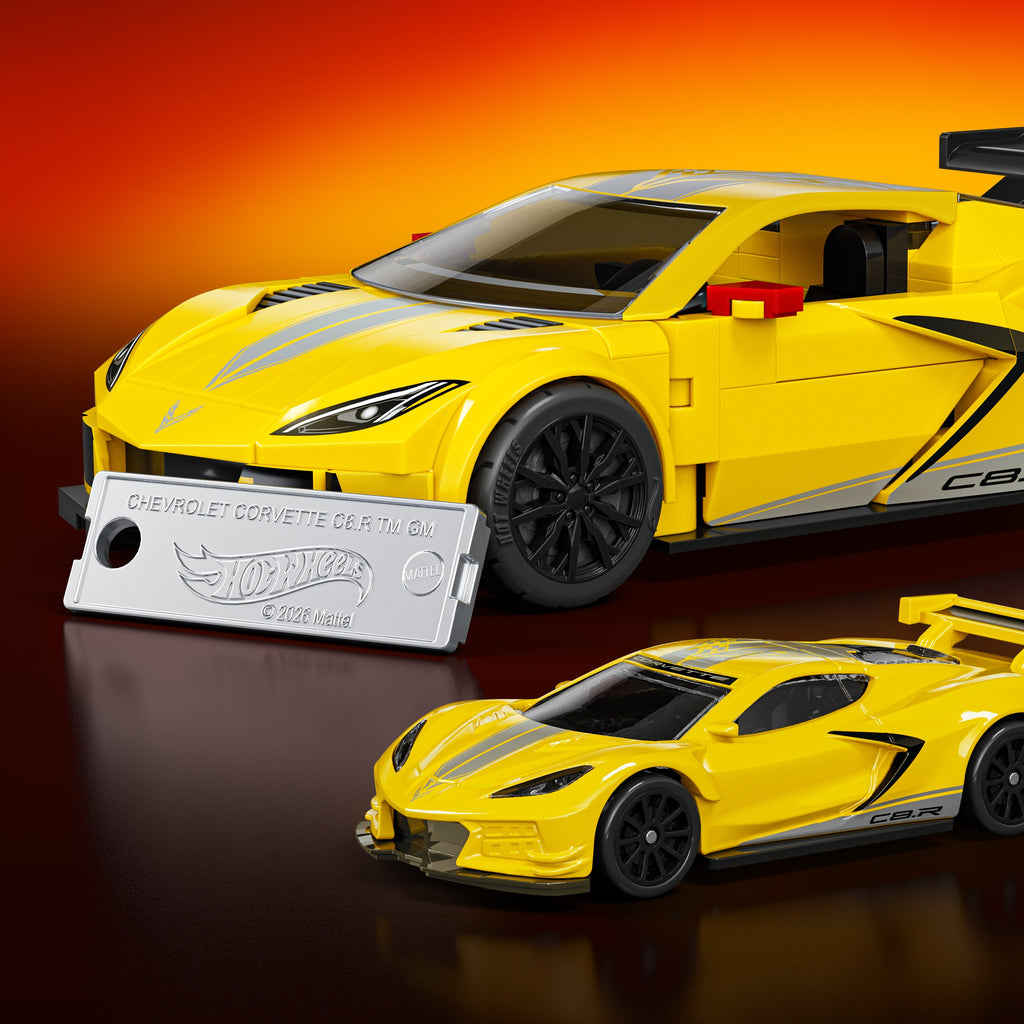 Hot Wheels-Coffret de Construction Corvette C8.R de 2020