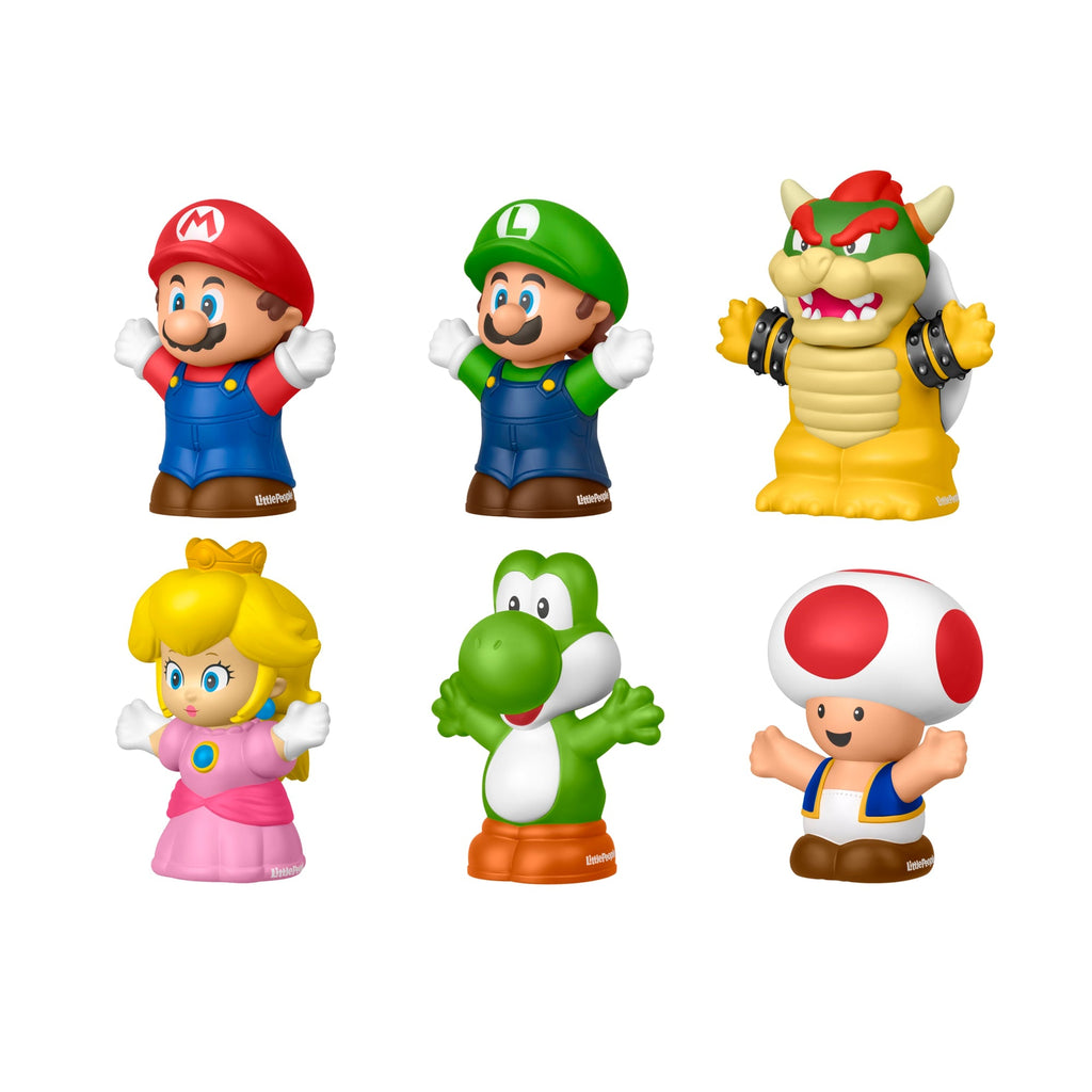 Fisher-Price-Coffret de 6 Figurines Mario Little People
