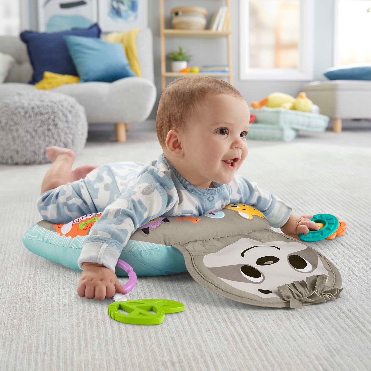 Fisher-Price Baby Juguete para Bebés Cojín de Actividades Oso Perezoso