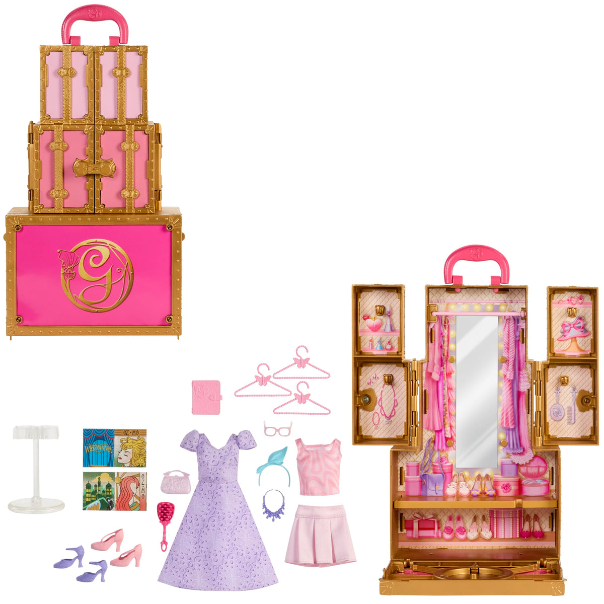 Universal Pictures’ Wicked Glinda's Glamorous Closet, 2 Unique Looks, Surprises & 13 Accessories