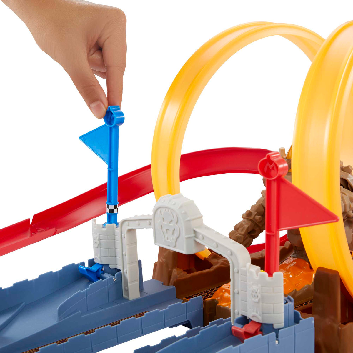 Hot Wheels Mario Kart Pista de Brinquedo Castelo Do Caos De Bowser