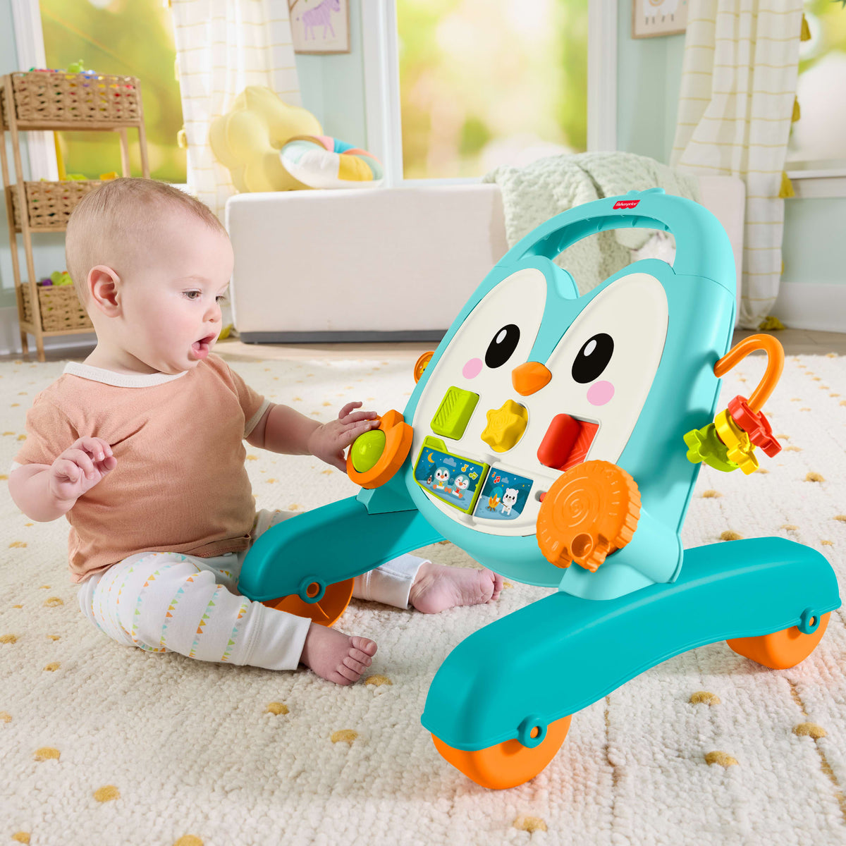 Fisher‑Price-Mon Trotteur Musical Pingouin 2 en 1