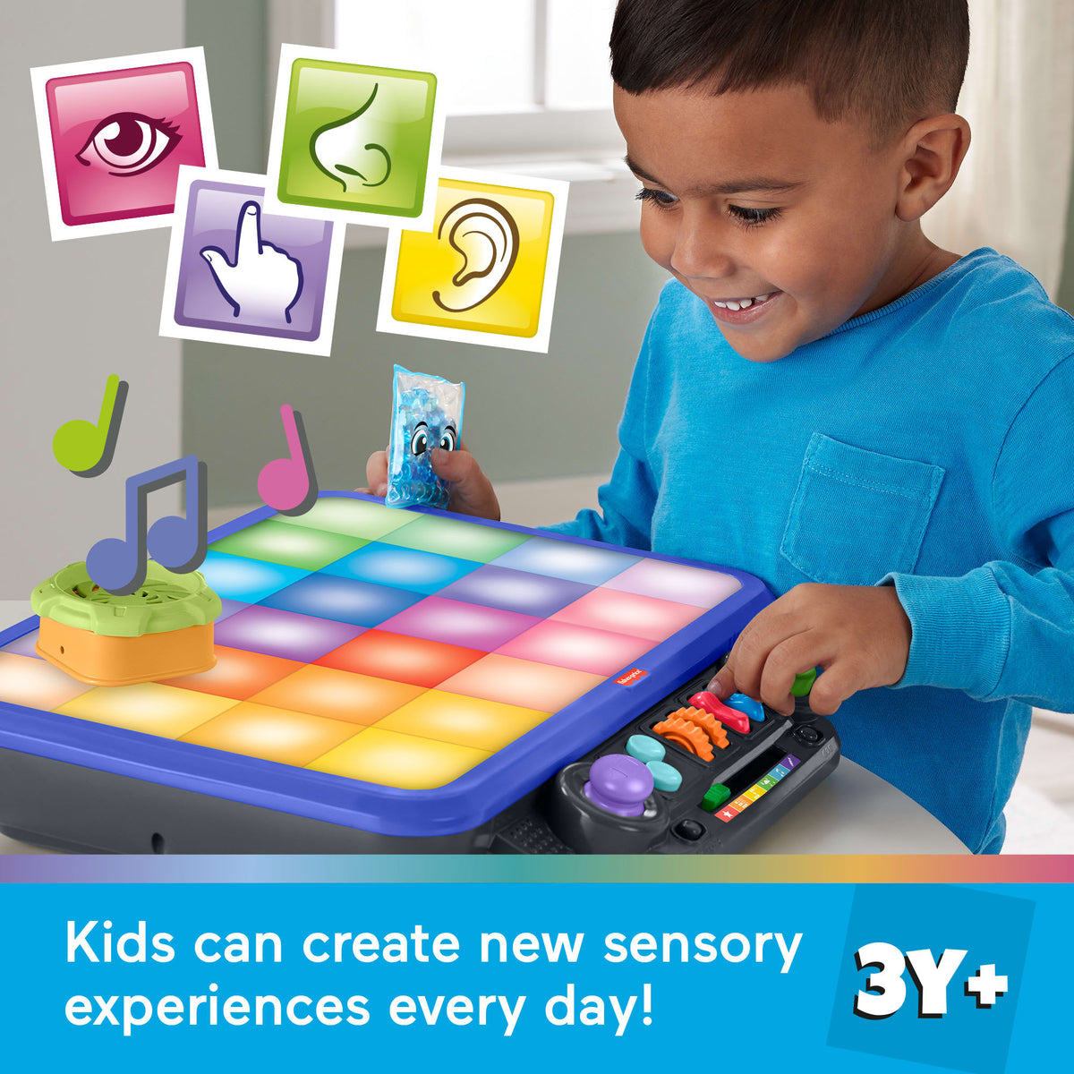 Fisher-Price Sensory Bright Light Station, Electronic Learning Activity Table For Preschool Kids