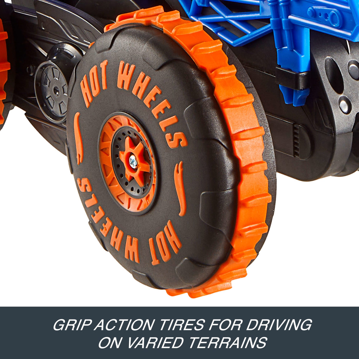 Hot Wheels Monster Trucks Tiger Shark Climber RC Vehicle, Battery-Powered Remote-Control Toy Truck