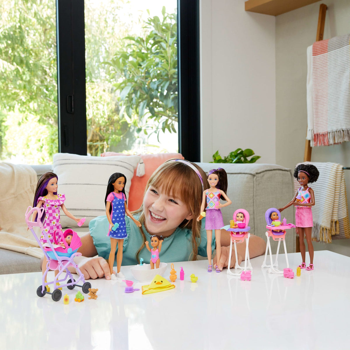 Barbie Skipper Babysitters Inc. Playset With Skipper Doll, Toddler Doll, Bathtub & 6 Accessories