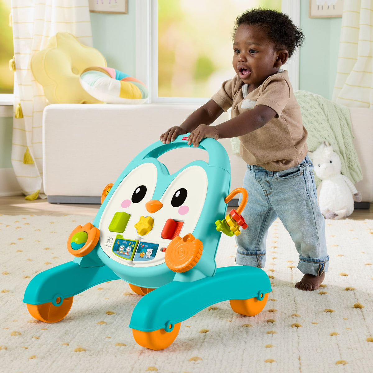 Fisher‑Price-Mon Trotteur Musical Pingouin 2 en 1